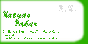 matyas makar business card